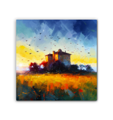 Starry Night Over the Canyon Wrapped Canvas