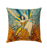 Surfing Sunset Dreams Outdoor Pillow Immerse Yourself In Beauty - Beyond T-shirts