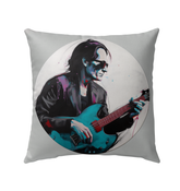 Outdoor pillow with forest-themed design for garden decor.