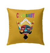 Enchanted Forest Magic Outdoor Pillow on garden bench