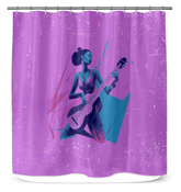 Fashionable Notes Bathroom Curtain - Beyond T-shirts