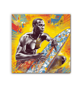 Surfing 5 16T Wrapped Canvas in a display setting