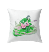 Vibrant Sunflower Fields design on an indoor pillow for home decor.