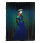 Whimsical Wanderlust Duvet Cover on a bed - colorful, playful design