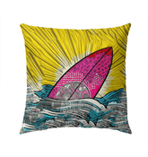 Modern Surfing 5 32 Outdoor Pillow with a sleek design for an upscale outdoor lounge.