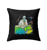 Flower Children Dream Indoor Pillow with vibrant floral patterns on a sofa.