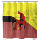 Funky Fashion Groove Bathroom Curtain - Beyond T-shirts