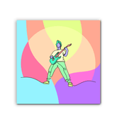 Boy Playing Guitar 1 Wrapped Canvas - Beyond T-shirts