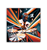 Vibrant Violin Virtuoso Wrapped Canvas