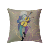 Close-up of Sunshine Sprouts Indoor Pillow in a cozy room setting