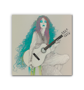 Close-up of Rose Reverie wrapped canvas showing intricate floral details.