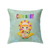 The Three Little Pigs Indoor Pillow on a cozy couch