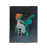 Floral Meadow Melody Comforter on a bed.