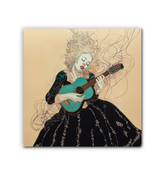 Close-up of Petal Playground canvas showing intricate flower details.