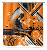 Runway Showcase Fashion Jam Shower Curtain - Beyond T-shirts