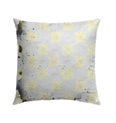 Stylish Triangle Pose design on a durable outdoor pillow.