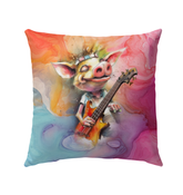 Radiant Racer's Rapid Rhythms Outdoor Pillow