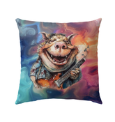 Playful Painter's Palette Paradise Outdoor Pillow