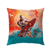 Tropical Waves Outdoor Pillow Embrace The Surfing Vibe - Beyond T-shirts