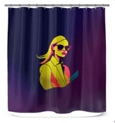 Chic Parisian Stripes Shower Curtain - Beyond T-shirts