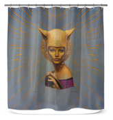 Bohemian Rhapsody Shower Curtain in Bathroom Setting