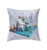 Celestial Whispers pillow with starry design on a cozy living room sofa.