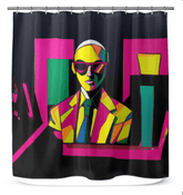 Retro Chic Revival Shower Curtain - Beyond T-shirts