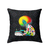 Sunshine Meadow Indoor Pillow on a cozy couch.