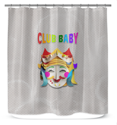 Close-up of Dragon’s Keep Adventure Shower Curtain dragon design.