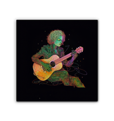 Close-up of Aster Amour Wrapped Canvas showcasing vibrant floral detail