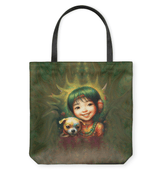 Close-up of CB6-37 basketweave pattern on tote bag.