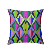 Ethereal Garden Art Nouveau Indoor Pillow on a stylish sofa
