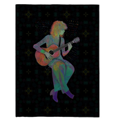 Floral Finesse cozy sherpa blanket with vibrant flower design