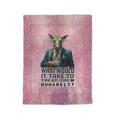 Elegant Gentleman Cow with Top Hat Comforter on a bed.