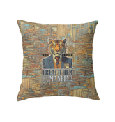 Pirate Tiger Indoor Pillow with Eye Patch.