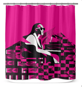 Fashion Forward Extravaganza Shower Curtain - Beyond T-shirts