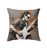 Minimal Mirage Indoor Pillow on a modern couch.