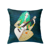 Breezy Blossoms Indoor Pillow showcasing floral design on a soft fabric, perfect for living room decor.