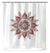 Mandala Harmony Linen Shower Drapes - Beyond T-shirts