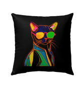 Whiskered Wonder Outdoor Pillow - Beyond T-shirts