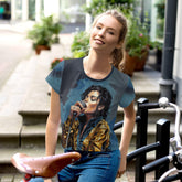 Music Inspires Greatness All Over Print Crop Tee Front View