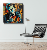 Musicians Create Magic wrapped canvas art on wall.