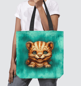Mystic Eyes of Fantasy basketweave tote bag showcasing intricate design.