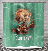 Mystical Eyes of Fantasy Shower Curtain displaying vibrant, fantasy artwork.