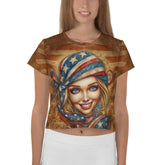 Oceanic Odyssey All-Over Print Crop Tee - Beyond T-shirts