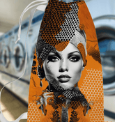 Colorful painted design on a spacious laundry bag