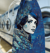 Close-up of Pen and Ink Perfection II Laundry Bag detailing.