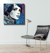 Close-up detail of Pen and Ink Perfection II Wrapped Canvas.