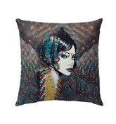 Pen and Ink Perfection Outdoor Pillow - Front View