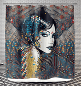 Pen and Ink Perfection Shower Curtain in Bathroom.